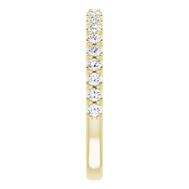14K Yellow 3/8 CTW Lab-Grown Diamond Matching Band