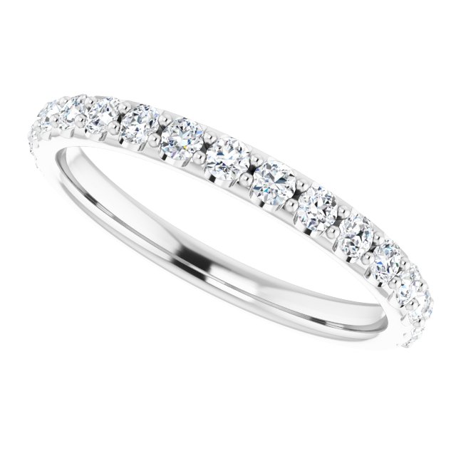 14K White 1/2 CTW Lab-Grown Diamond Matching Band