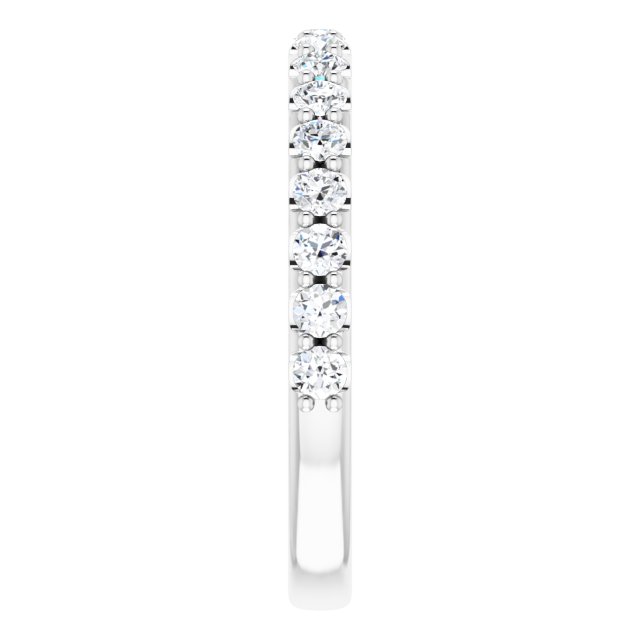 14K White 1/2 CTW Lab-Grown Diamond Matching Band