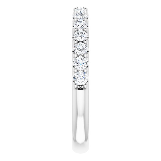 14K White 3/8 CTW Natural Diamond Band