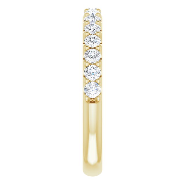 14K Yellow 3/8 CTW Natural Diamond Band