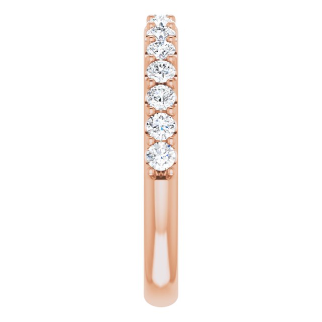 14K Rose 3/8 CTW Natural Diamond Band
