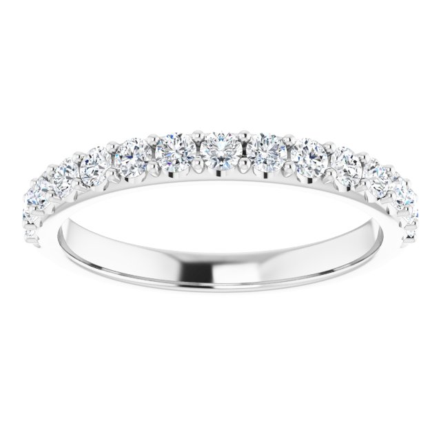 Platinum 3/8 CTW Natural Diamond Band