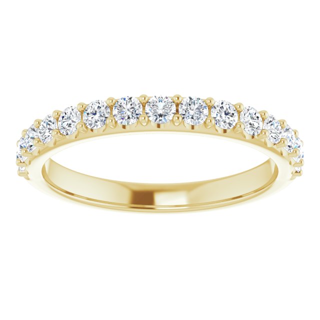 14K Yellow 3/8 CTW Natural Diamond Band
