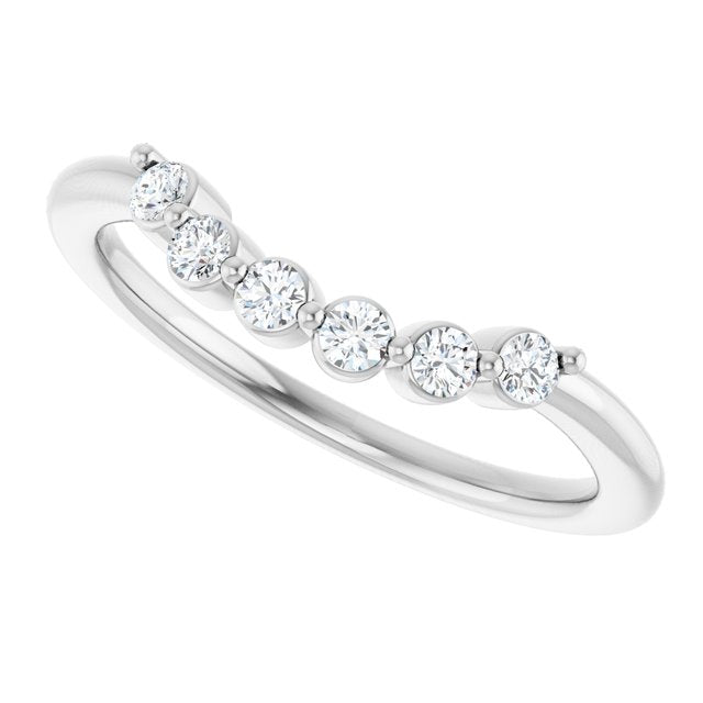 14K White 1/6 CTW Lab-Grown Diamond Band