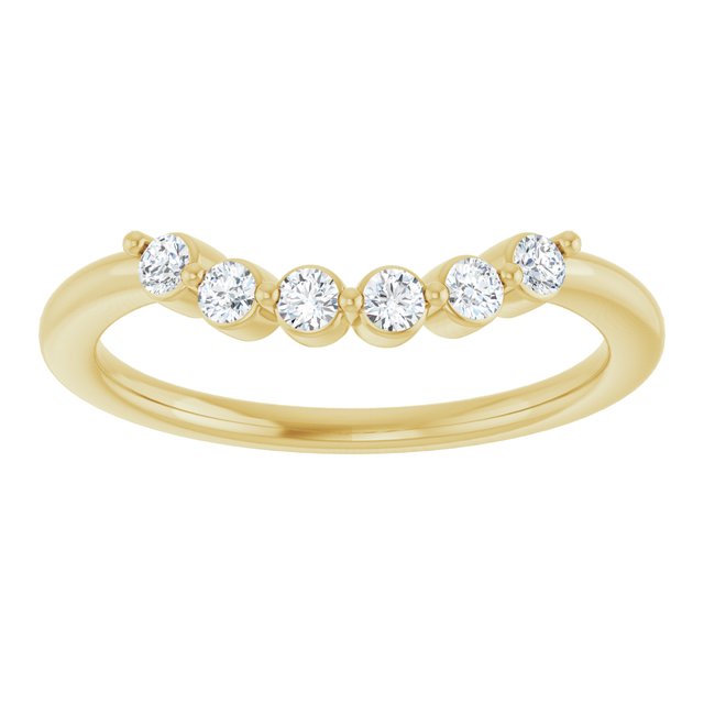 14K Yellow 1/6 CTW Diamond Matching Band