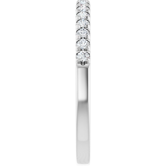 14K White 1/5 CTW Lab-Grown Diamond Band