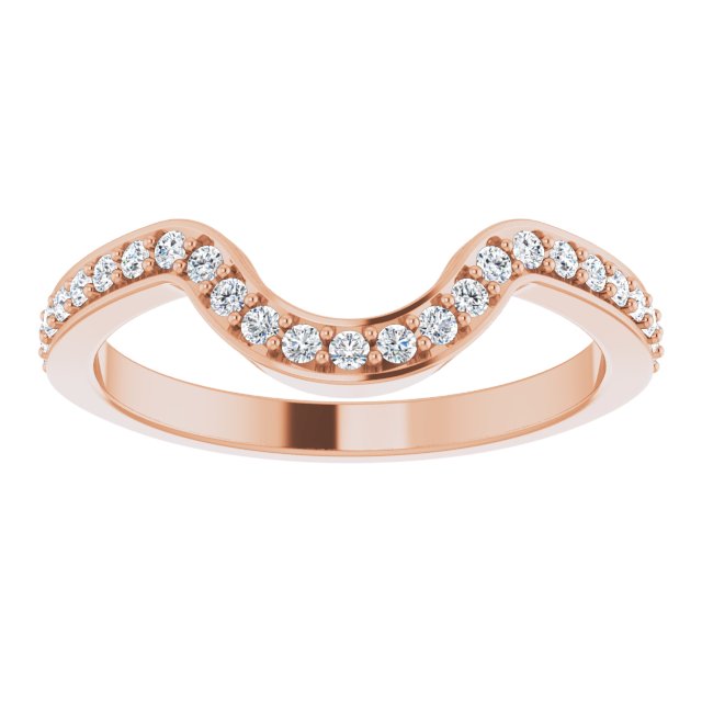 14K Rose 1/5 CTW Natural Diamond Matching Band