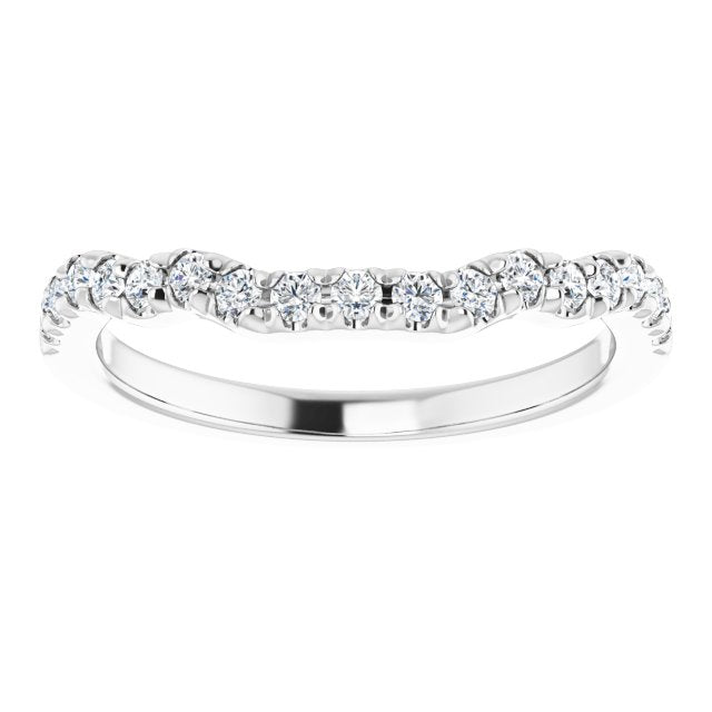 14K White 1/4 CTW Lab-Grown Diamond Band