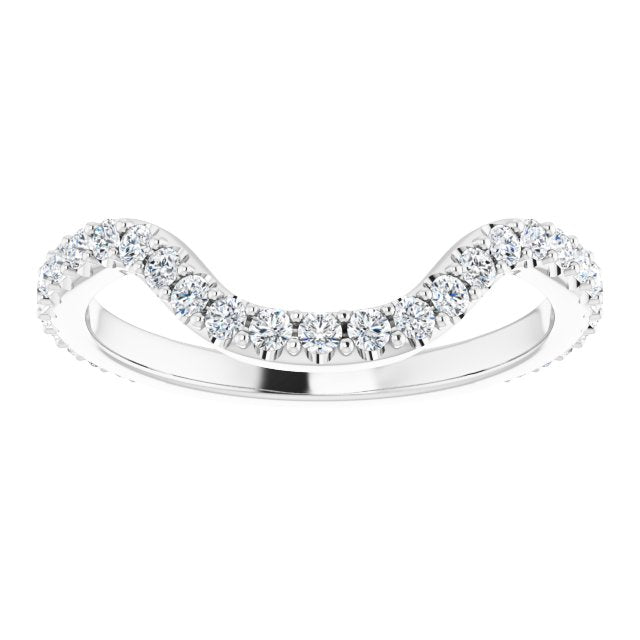 14K 3/8 CTW Diamond Band for Emerald Ring