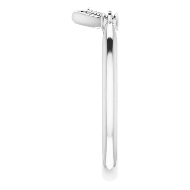 14K White .02 CTW Natural Diamond Band