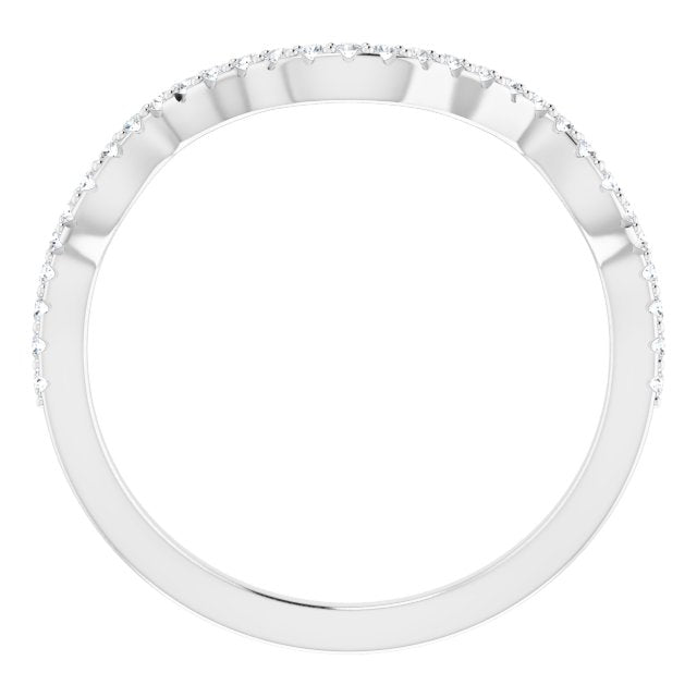 14K White 1/8 CTW Lab-Grown Diamond Band