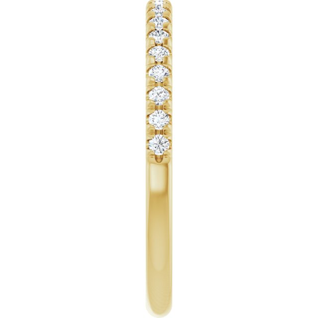 14K Yellow 1/3 CTW Diamond French-Set Matching Band