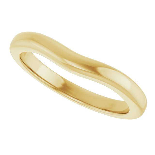 14K Yellow Matching Band for Round Engagement Ring