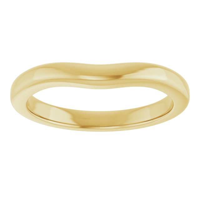 14K Yellow Matching Band for Round Engagement Ring