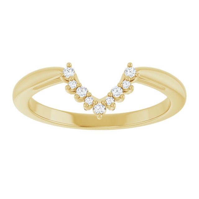 14K Yellow .06 CTW Natural Diamond Matching Band
