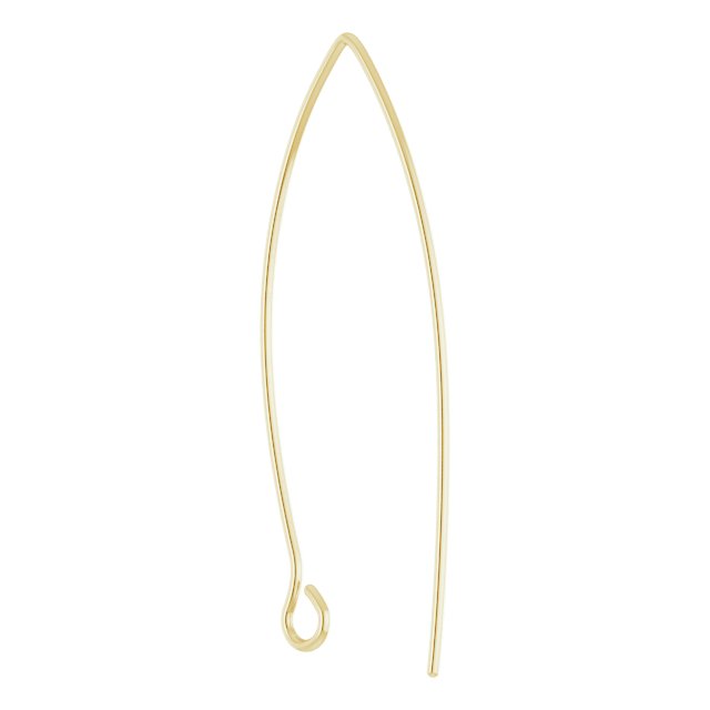 14K Long French Wire Earring Top