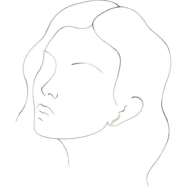 14K Wavy Ear Climbers