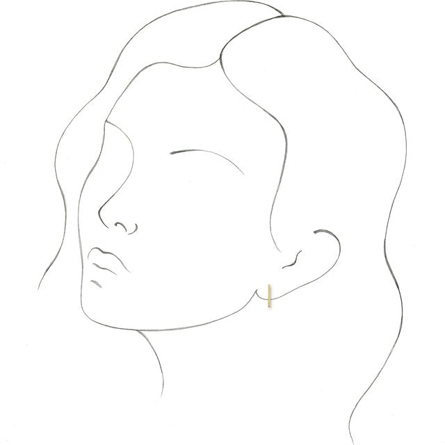 14K Triangle Hoop Earrings