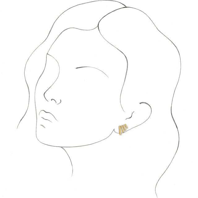 14K Fan Ear Climbers