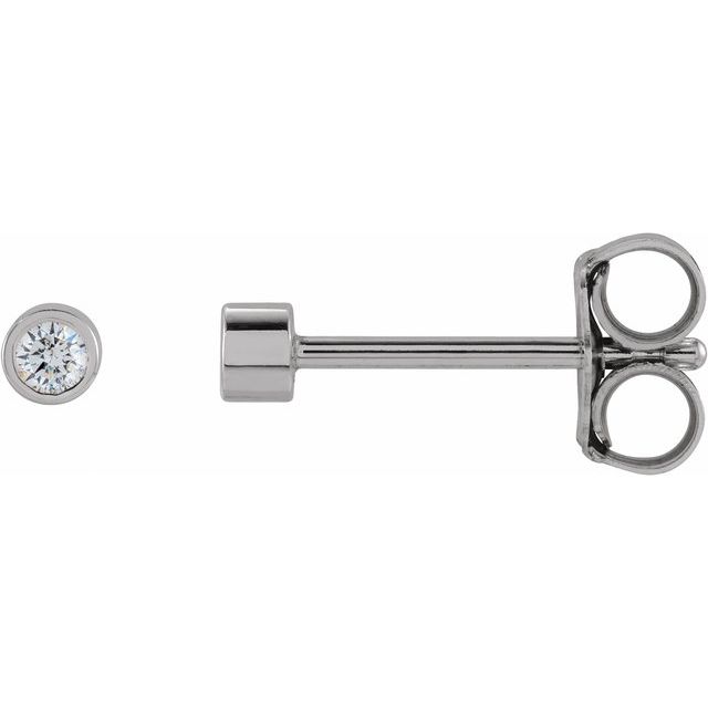 14K .04 CTW Natural Diamond Micro Bezel-Set Earrings