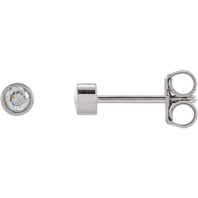 14K 1 CTW Lab-Grown Diamond Micro Bezel-Set Earrings