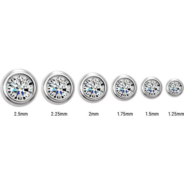 14K 1/10 CTW Natural Diamond Micro Bezel-Set Earrings