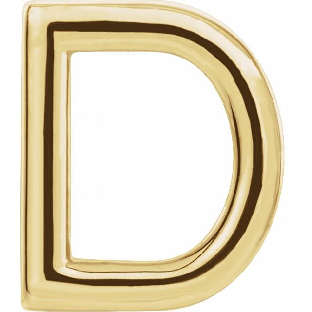 14K Single Initial D Earring