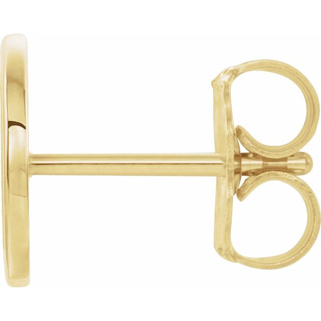 14K Single Initial D Earring