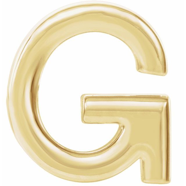 14K Single Initial G Earring