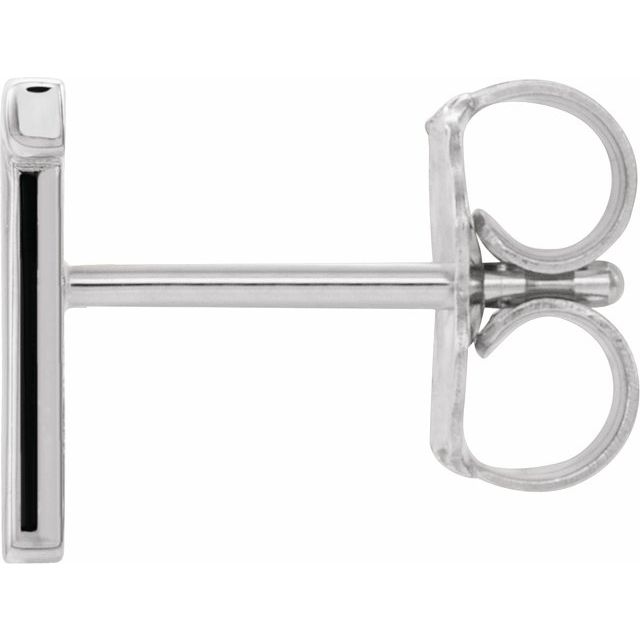 14K Single Initial T Earring