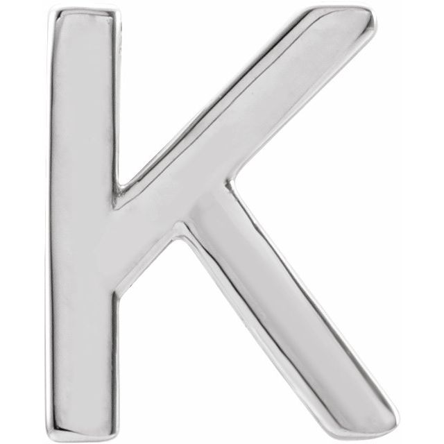 Sterling Silver Single Initial K Earring