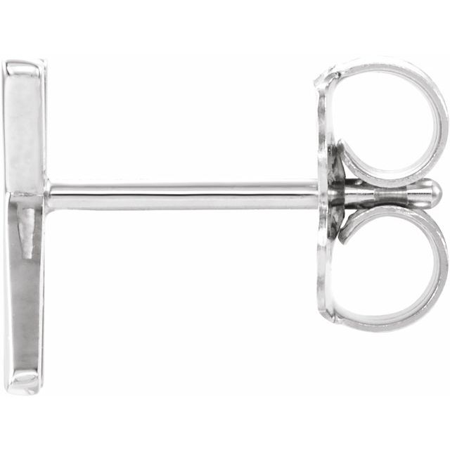 Sterling Silver Single Initial K Earring