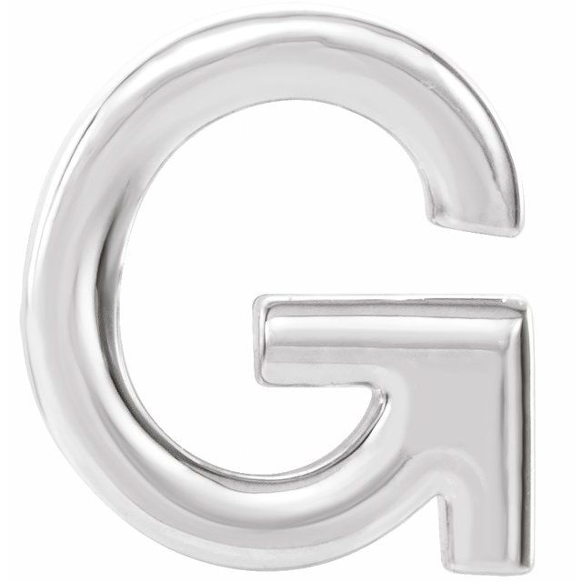 Sterling Silver Single Initial G Earring