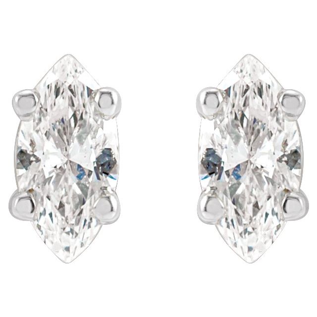 14K 1/8 CTW Natural Diamond Earrings