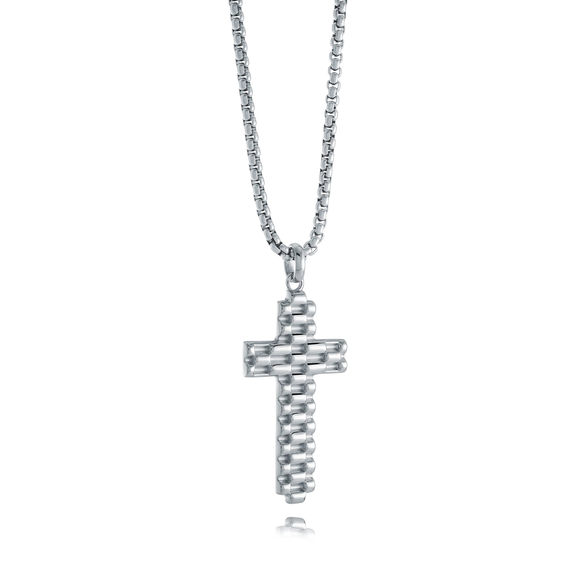 Fluted Cross Pendant