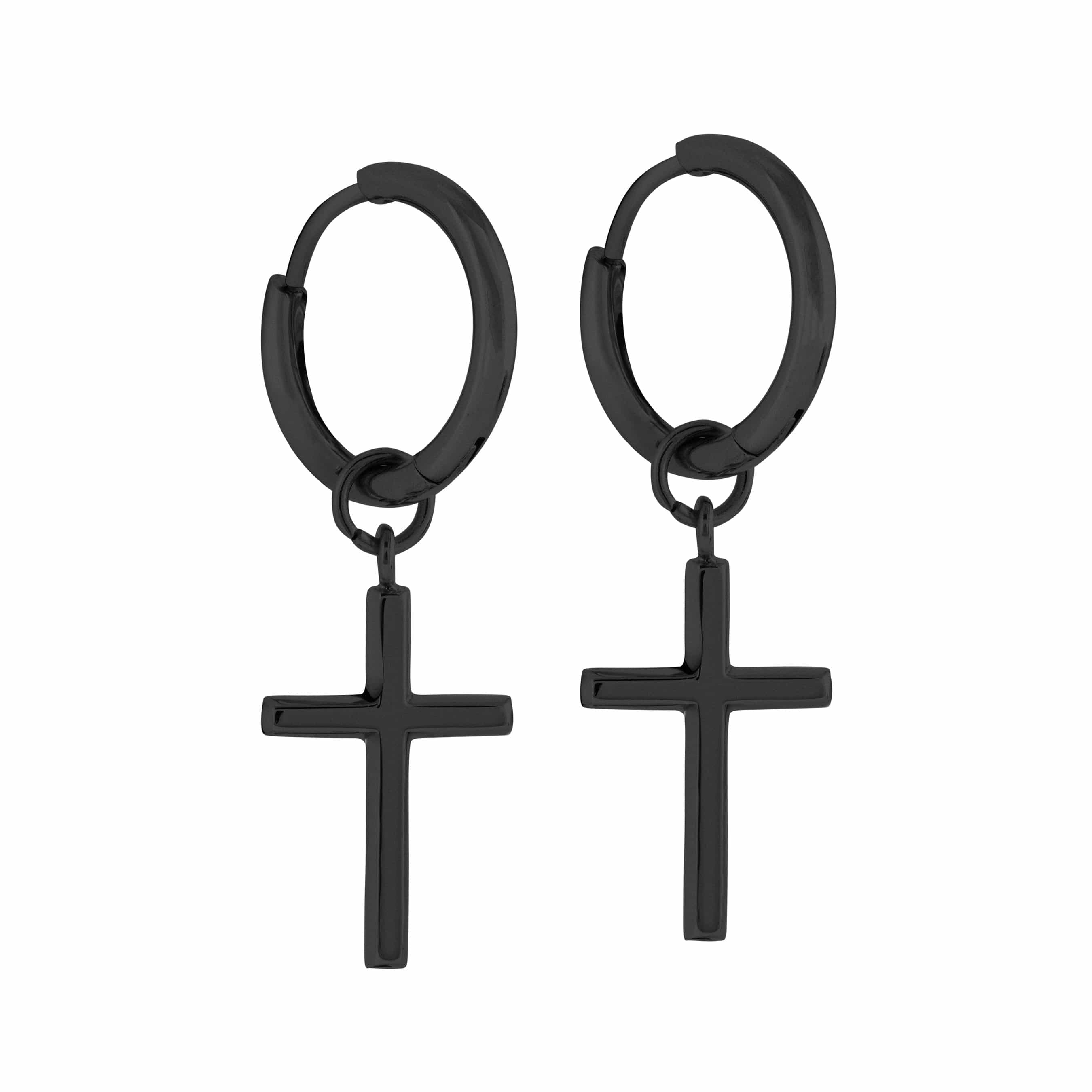 Cross Hoop Earrings