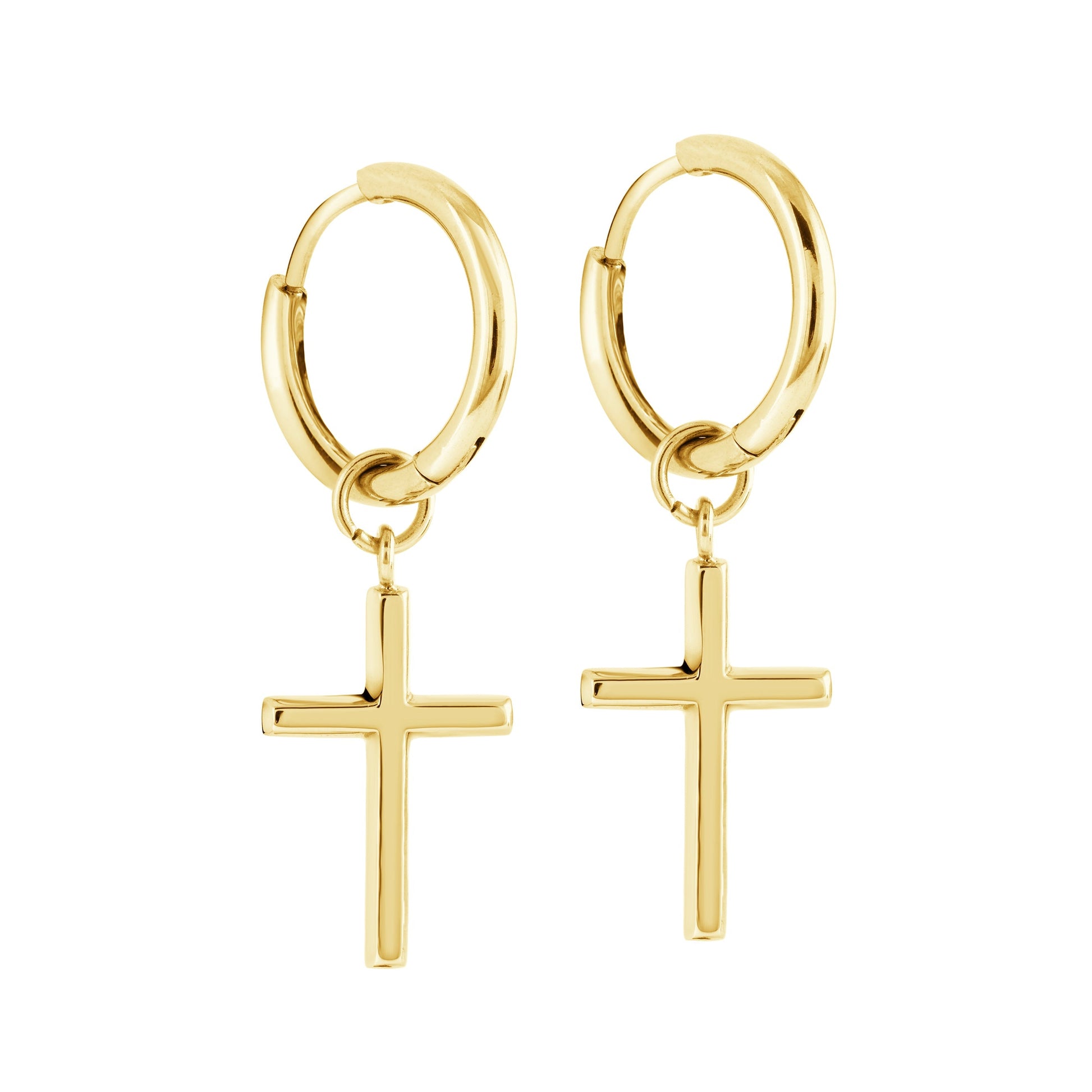 Cross Hoop Earrings