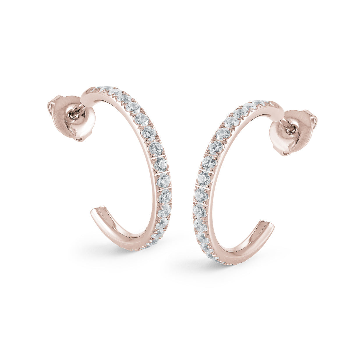 Studded Open Hoop Earrings 22mm