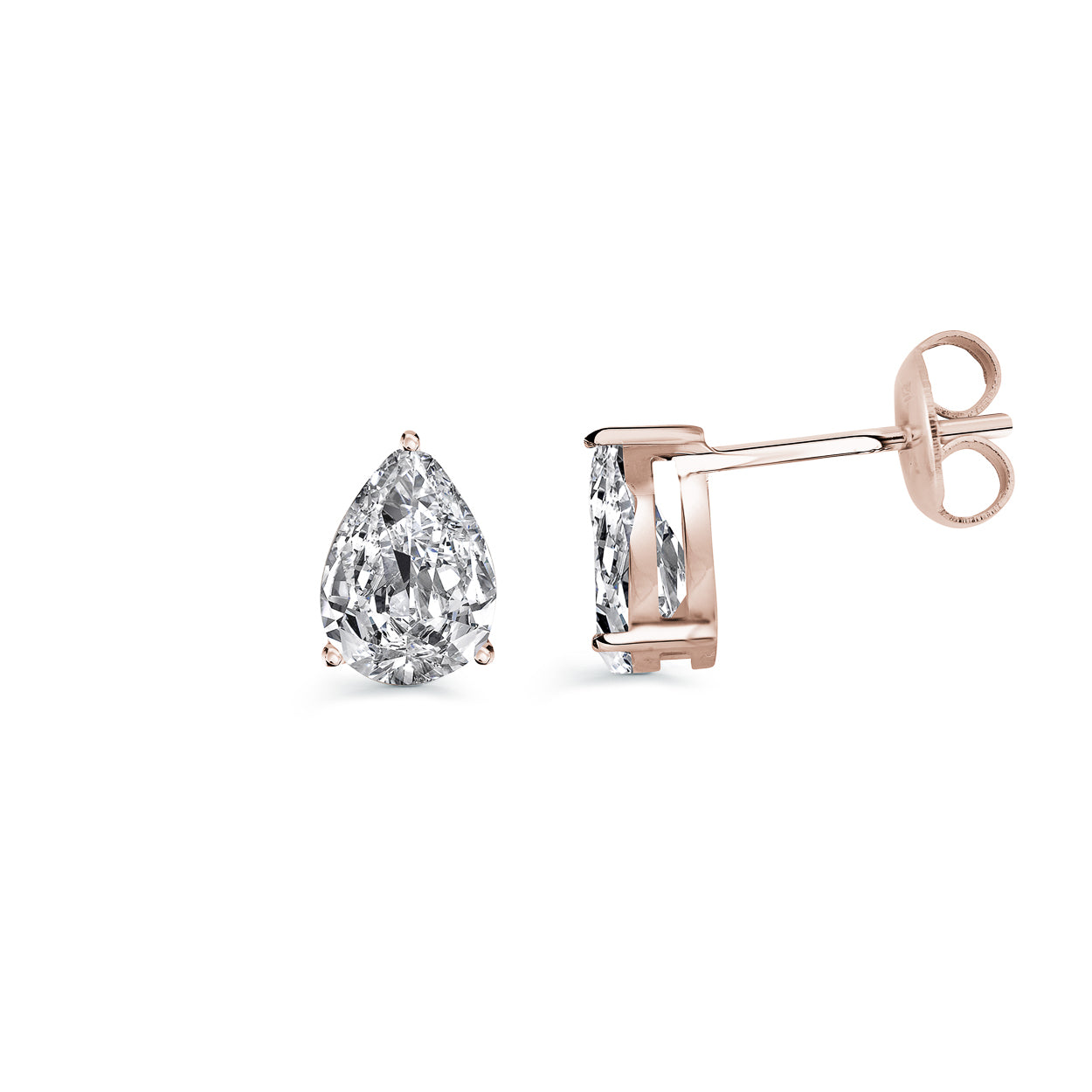 Pear Stud Earring 8mm