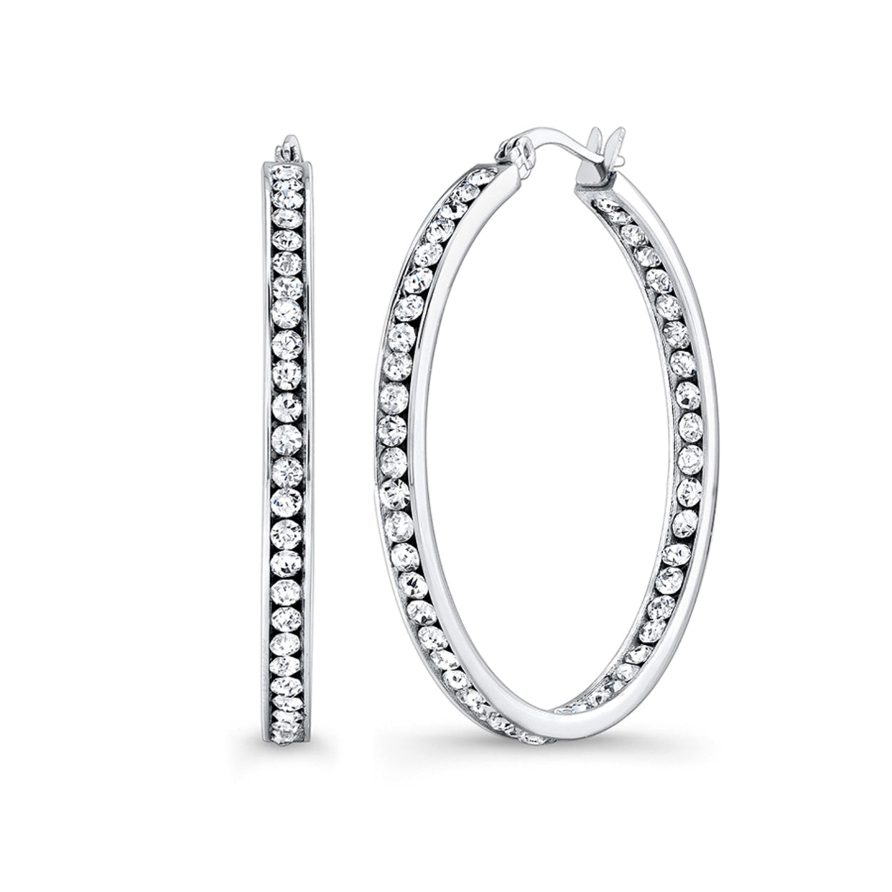 Double Layer Gem Hoops 40mm