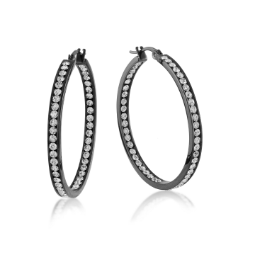 Double Layer Gem Hoops 40mm