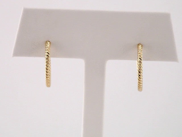 14K Rope Hoop Earrings