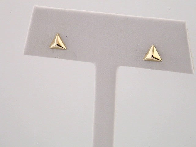 14K Pyramid Earrings